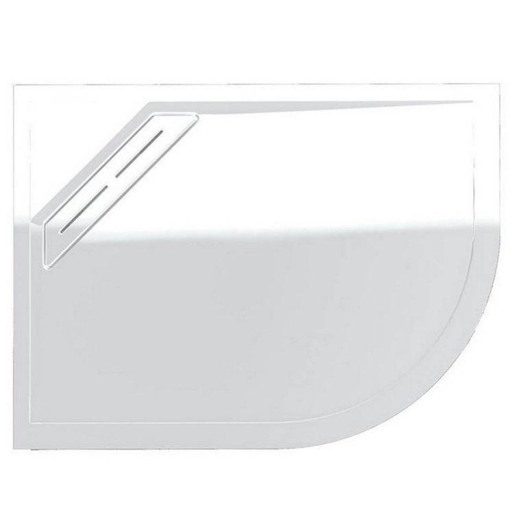 Kudos Connect2 1000x800mm RH Gloss Offset Quadrant Shower Tray